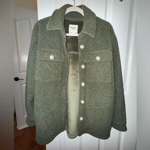Abercrombie & Fitch Olive Textured Jacket